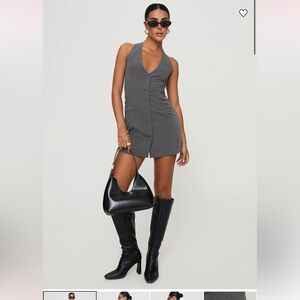 Princess Polly Fenny Mini Dress Grey NWT